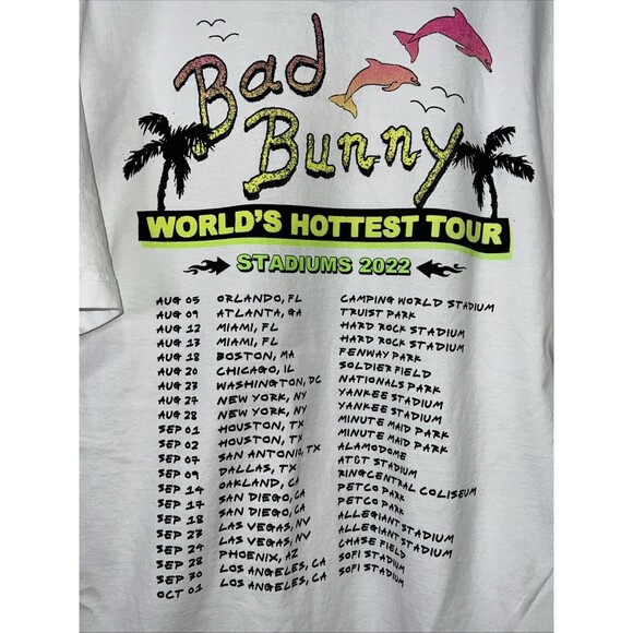 Bad Bunny Tour Shirt 2022 Un Verano Sin Ti Official Merch Music Streetwear L - Picture 5 of 5